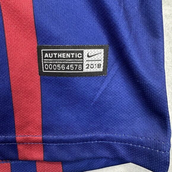 Nike Lionel Messi FC Barcelona 2018 Medium Jersey Embroidered Patches - See Info - Picture 8 of 16